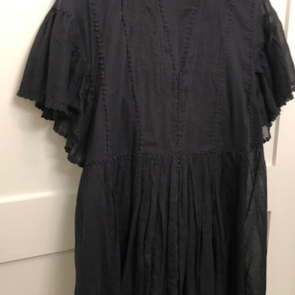 Isabel Marant Etoile Annaelle Black Cotton Dress